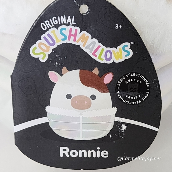 🖤 RONNIE 🐮 Select Series Cow in Irridescent Puffer Coat Original Squishmallow - Picture 3 of 7